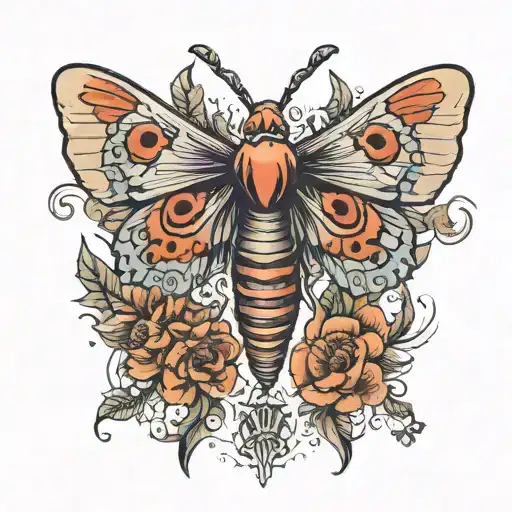 death moth  tattoo design idea