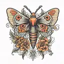 death moth  tattoo design idea