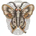 death moth  tattoo design idea