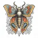death moth  tattoo design idea