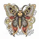 death moth  tattoo design idea