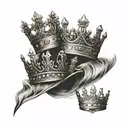 king crown and queens crown  tattoo design idea