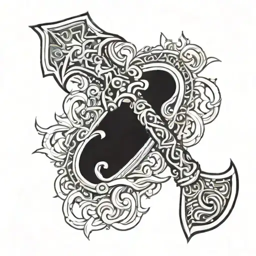 battleaxe tattoo design idea