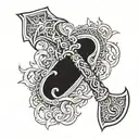 battleaxe tattoo design idea