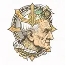 retired pope tattoo design idea