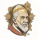 retired pope tattoo design idea