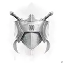 Templar knight armor with a medieval  tattoo design idea