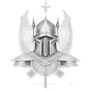 Templar knight armor with a medieval  tattoo design idea