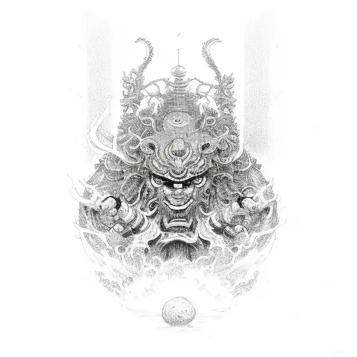 Raijin tattoo design idea
