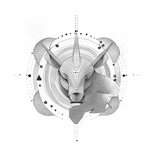 Noah's ark one line design simple  tattoo design idea