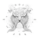 Noah's ark one line design simple  tattoo design idea