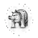 Noah's ark one line design simple  tattoo design idea