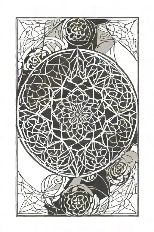 rose window tattoo design idea