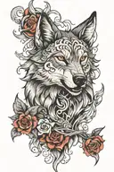 Wolf head  tattoo design idea
