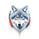 Wolf magic red indians dream Cather tattoo design idea