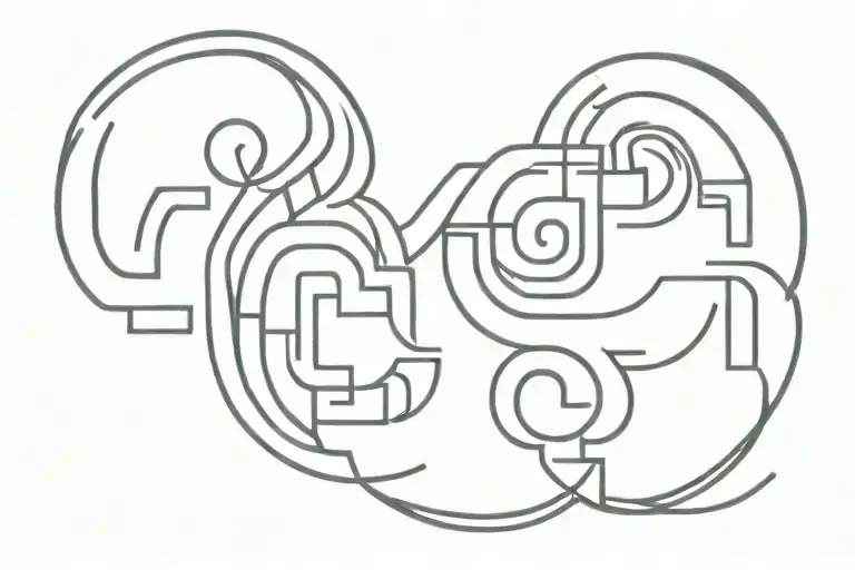 a labyrinth tattoo design idea