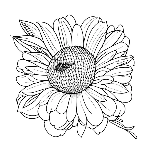 august and september birth flower bouqet tattoo design idea