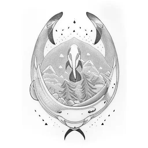 Orca sleeve tattoo design idea