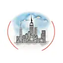 New York City skyline with the statue of liberty in the forefront tattoo design idea