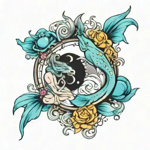 Aquarius and Uranus tattoo design idea