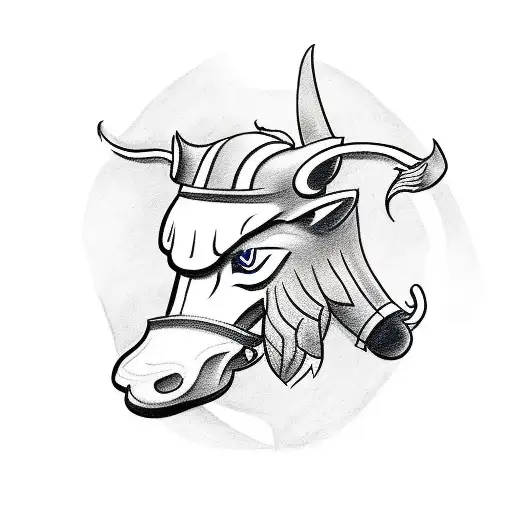 A sketch-style tattoo of the Indianapolis Colts mascot with the Indiana outline forming the background tattoo design idea