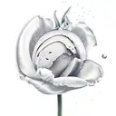 tulip with ice cream  tattoo design idea