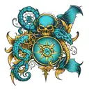 scorpio and virgo and sagittarius tattoo design idea