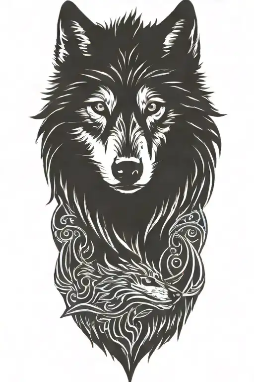 Direwolf tattoo design idea