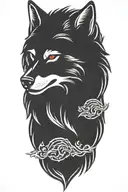 Direwolf tattoo design idea
