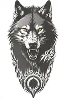 Direwolf tattoo design idea
