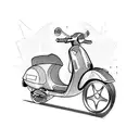 Vespa scooter  tattoo design idea