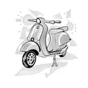 Vespa scooter  tattoo design idea