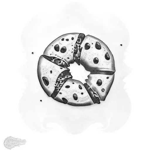 simple bagel  tattoo design idea