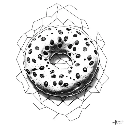 bagel tattoo design idea