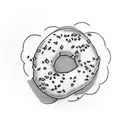 simple bagel  tattoo design idea