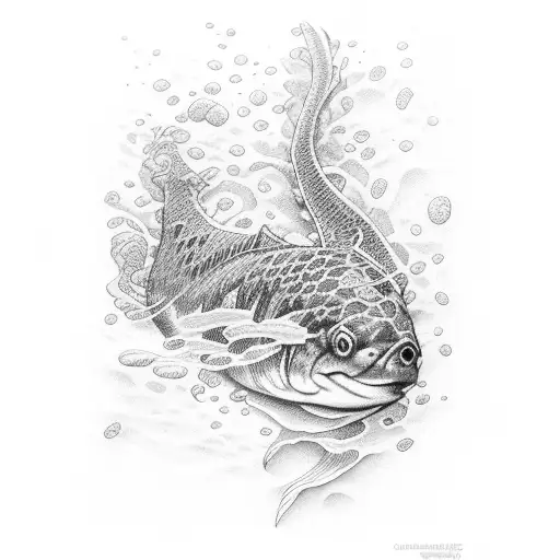 arm sleeve underwater tattoo design idea