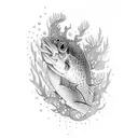 arm sleeve underwater tattoo design idea