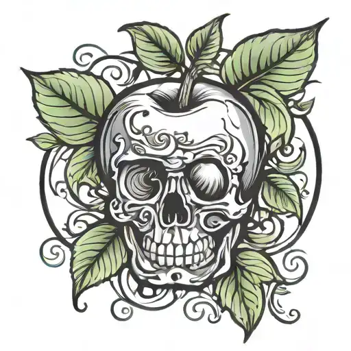 apple tattoo design idea