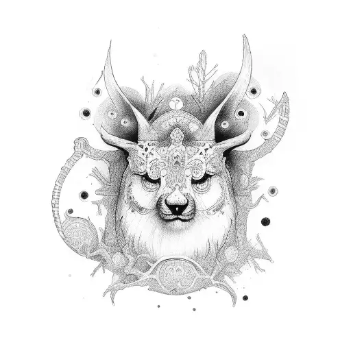 zariguella tocando un banjo tattoo design idea