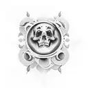 zariguella tocando un banjo tattoo design idea