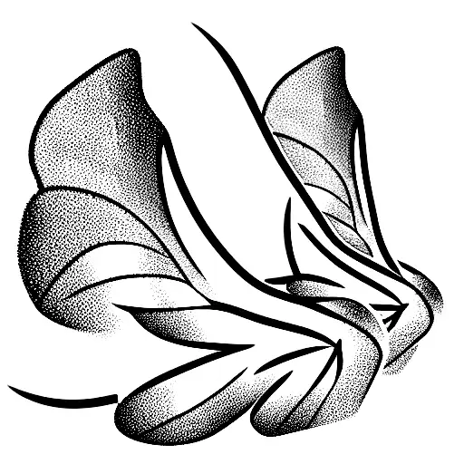  butterfly with angel wings tattoo design idea