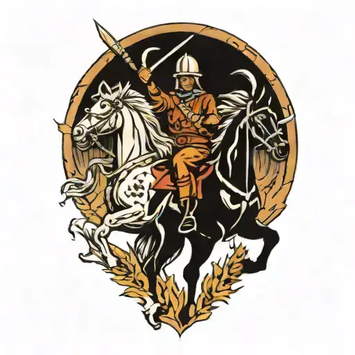 4 horsemen tattoo design idea