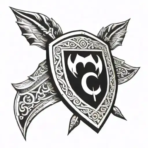 Incorporate a stylized Spartan shield with the initials of your family members, representing your commitment to protection and support within your family tattoo design idea