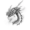 dragon, elder scrolls, durnehviir tattoo design idea
