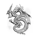 dragon, elder scrolls, durnehviir tattoo design idea