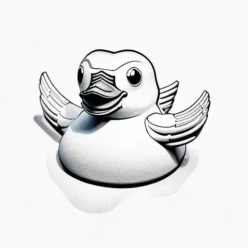 rubber duck tattoo design idea