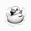 rubber duck tattoo design idea