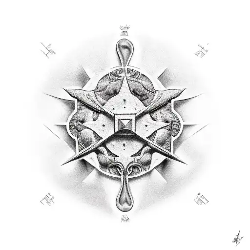 monument with aflaton  tattoo design idea