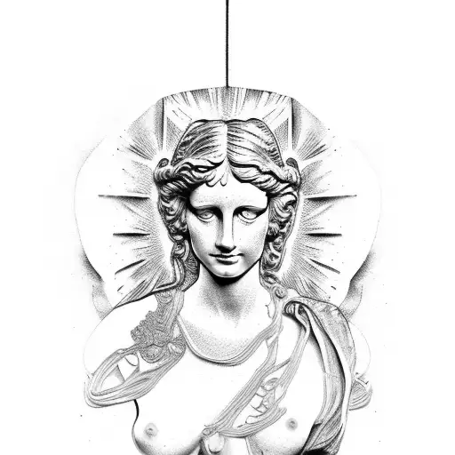 venus de milo estátua tattoo design idea