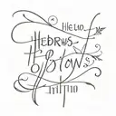 hebrews 11:1 tattoo design idea